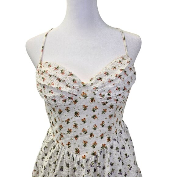 Sisters of the Tribe ASOS Floral Gauzy Mini Sundress Size 10 - Picture 4 of 6